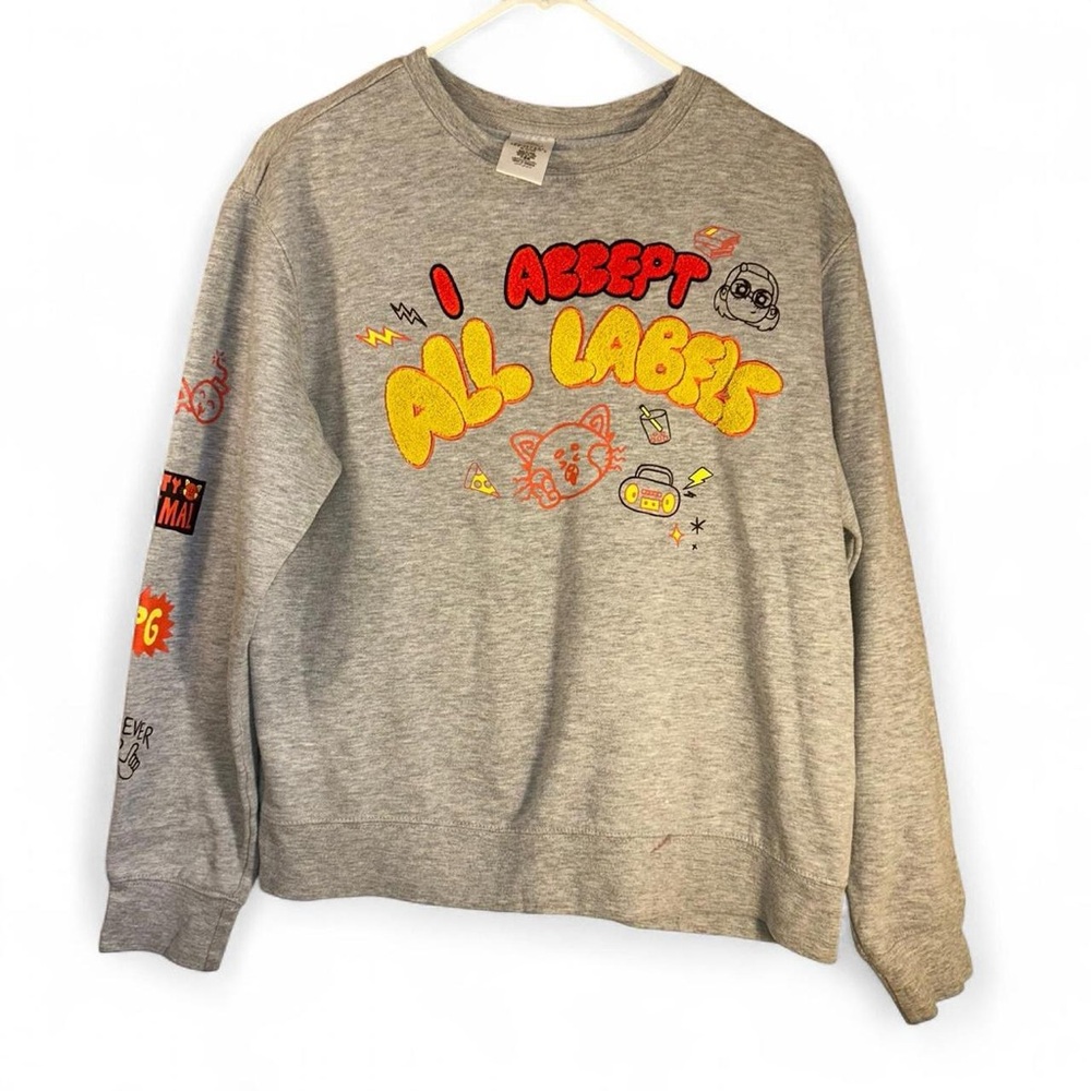 Disney Pixar Turning Red Women Sweatshirt M Gray Party Animal